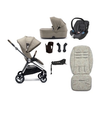 Strada 7 Piece Essentials Bundle Cashmere with Grey Aton Car Seat